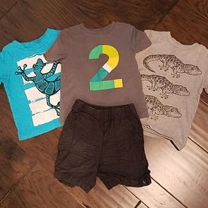 Gray and blue bundle - incl shorts and bonus tee